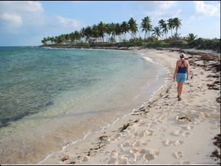 #9 Author on beach near Driggs Hill, Andros