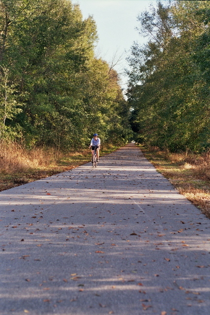 biking in Florida, on the Nature Coast Greenway Trail